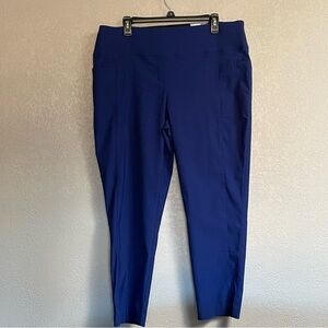 Women's Pull-on Royal Blue Ankle Pants